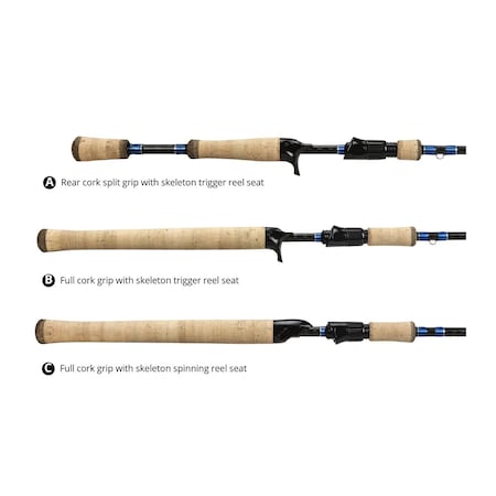 Okuma Rtf Inshore 2430Ton Mix Carbon Rod Blanks Seaguide Reel Seat And Guides, 7'6 1Piece Spinning, M RTF-S-761M-CR